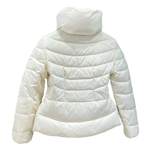Moncler Drawstring-Waist Stand-Collar Puffer Jacket – Ivory
