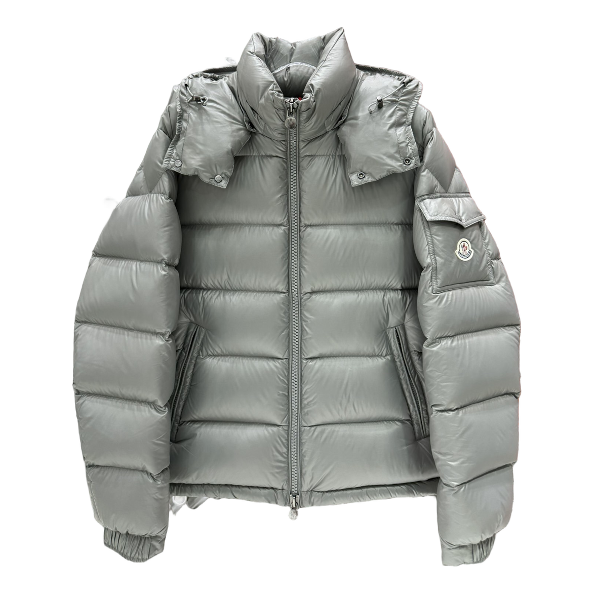 Moncler Maya Hooded Puffer Jacket – Gray
