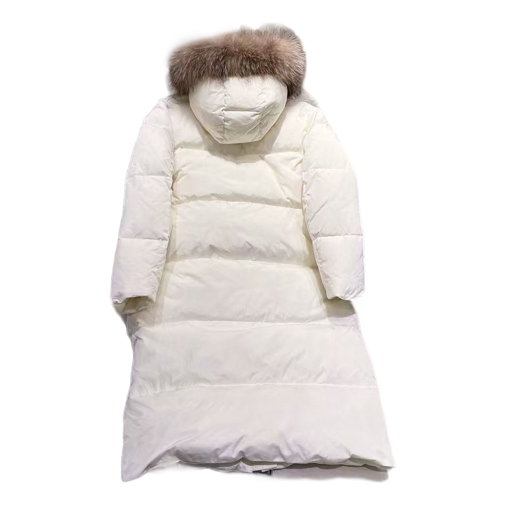 Moncler Marrionnier Long Puffer Coat – Ivory