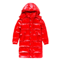 Moncler Hanoverian Glossy Hooded Long Puffer Coat – Red