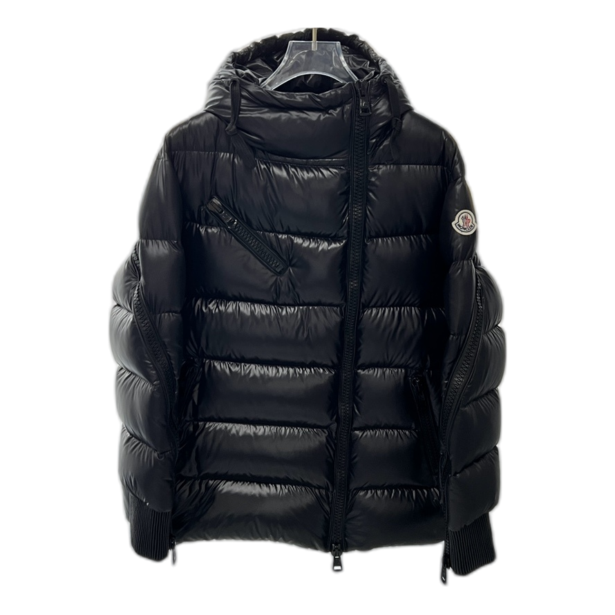 Moncler Liriope Asymmetric-Zip Hooded Puffer Jacket