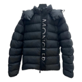 Moncler Vertical-Logo Snap-Front Puffer Jacket – Black