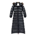 Moncler Hudson Fur-Trim Long Puffer Coat