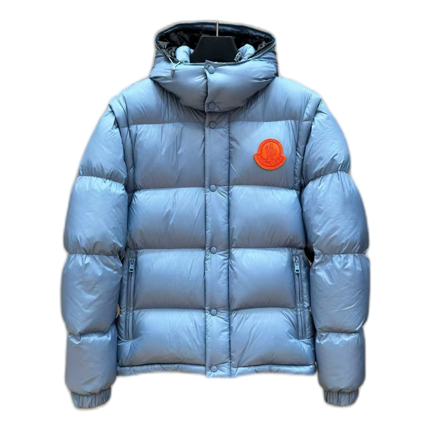 Moncler Oversized Chest-Badge Hooded Puffer Jacket