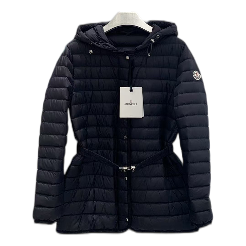 Moncler Oredon Belted Hooded Puffer Jacket – Black