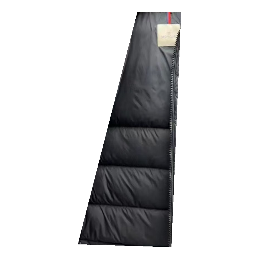 Moncler Fur-Trim Hooded Puffer Jacket – Black