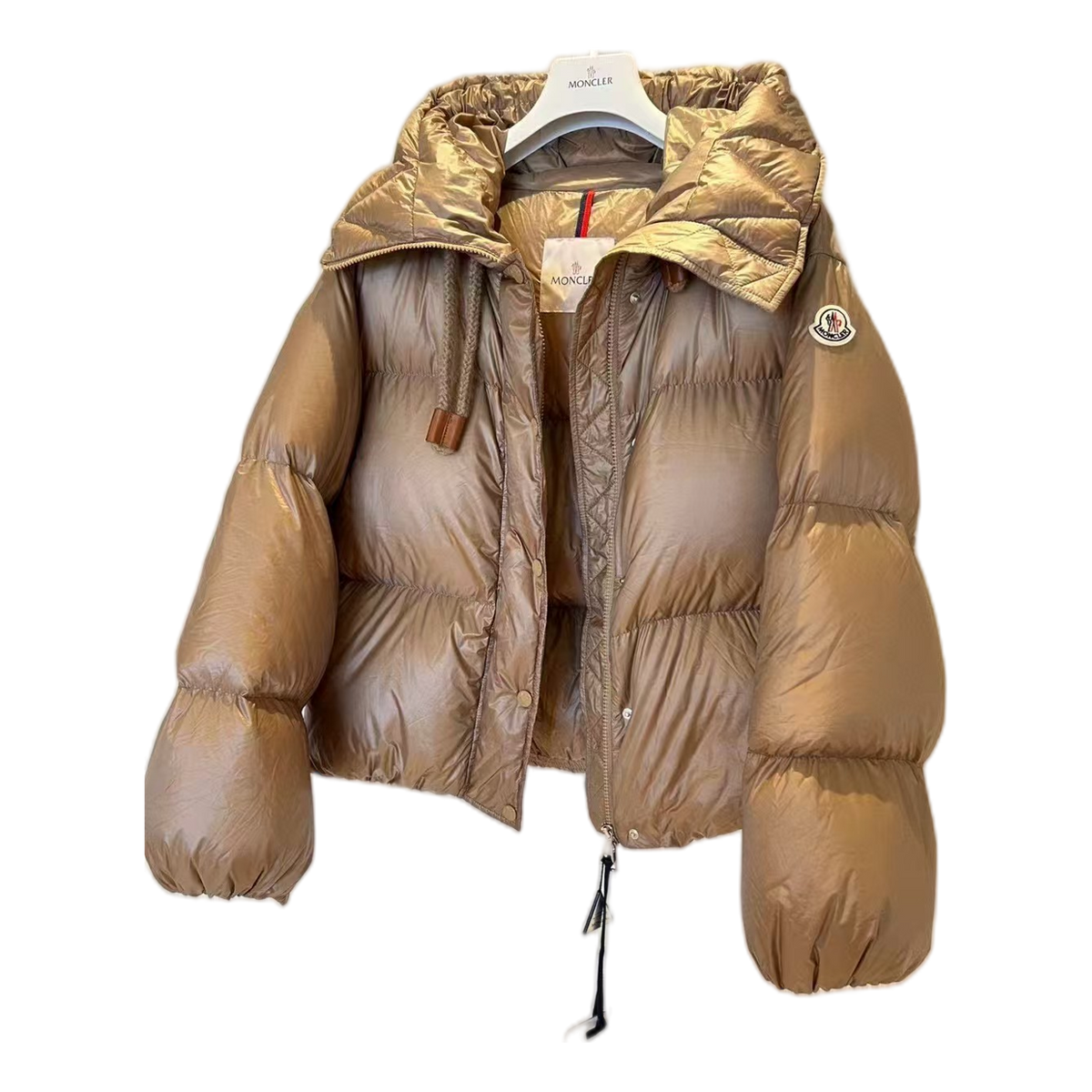 Moncler Borey Hooded Puffer Jacket – Bronze