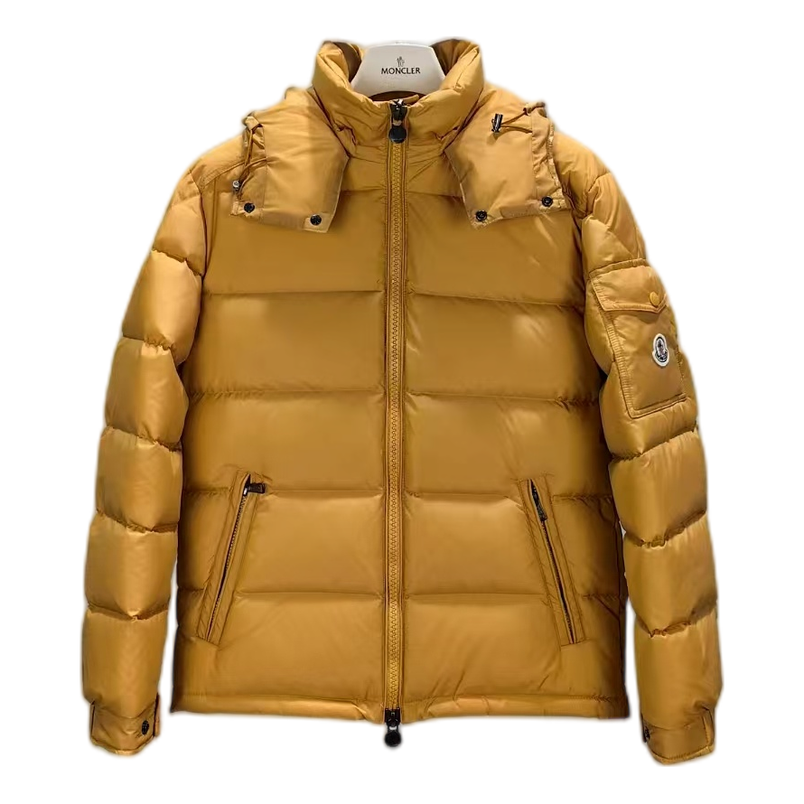 Moncler Maya Hooded Puffer Jacket – Yellow