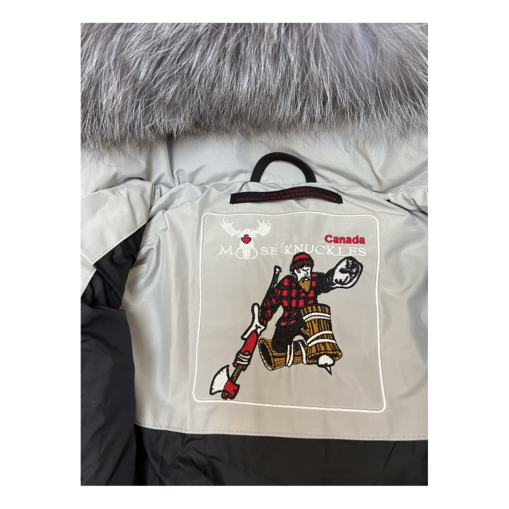 Moose Knuckles Four-Pocket Fur-Trim Hooded Puffer Jacket