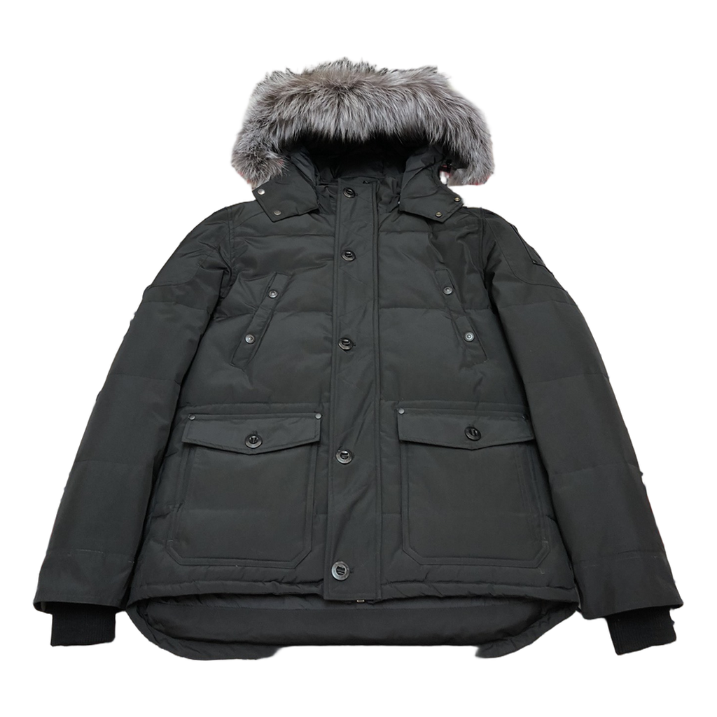 Moose Knuckles Four-Pocket Fur-Trim Hooded Puffer Jacket
