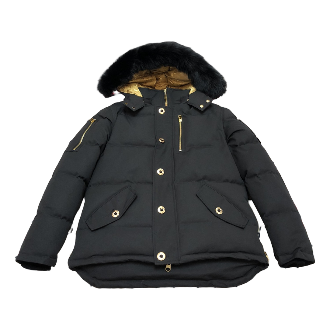 Moose Knuckles Gold 3Q Fur-Trim Puffer Jacket – Black