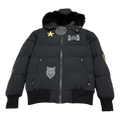 Moose Knuckles Patch-Detail Hooded Bomber – Black