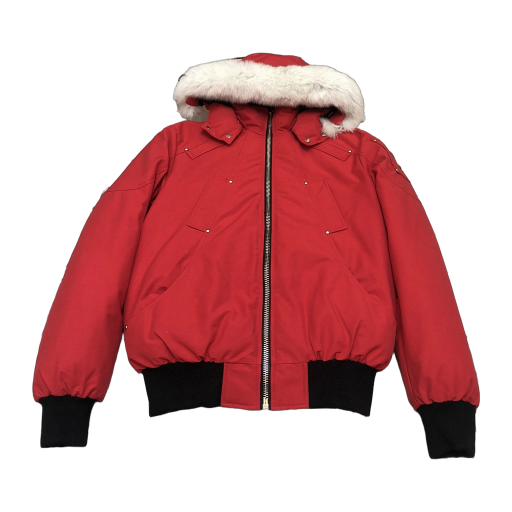 Moose Knuckles Men's Original Ballistic Shearling-Trim Bomber Jacket
