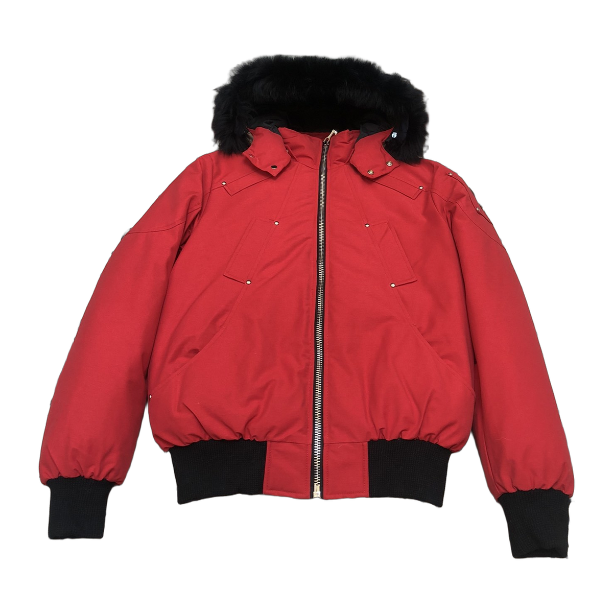Moose Knuckles Men's Original Ballistic Shearling-Trim Bomber Jacket