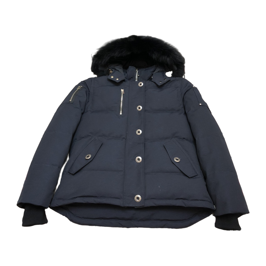 Moose Knuckles Women's Original Shearling-Trim 3Q Jacket – Navy