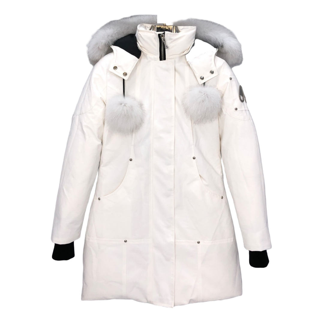 Moose Knuckles Stirling Parka – White Fur Trim