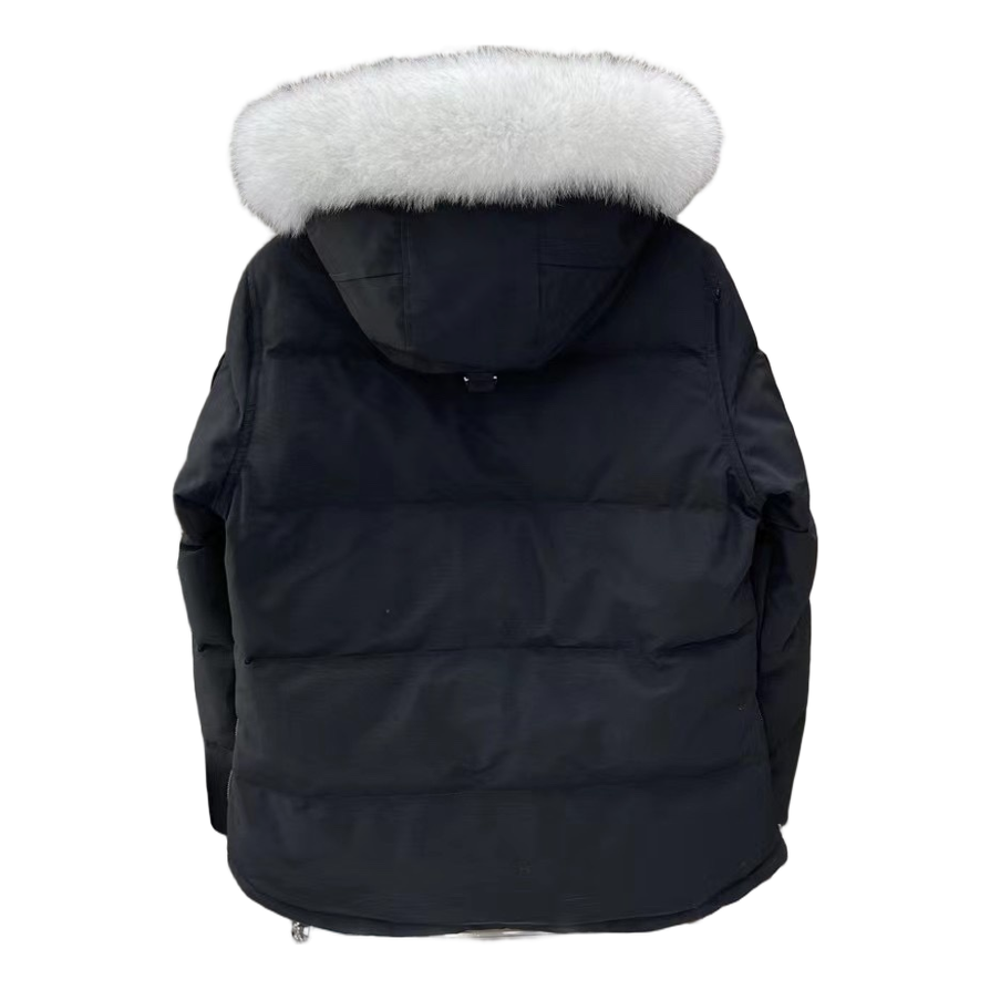 Moose Knuckles Chest-Zip Fur-Trim Hooded Puffer Jacket