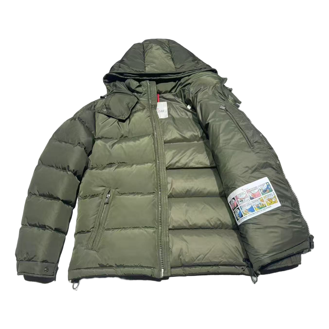 Moncler Maya Matte Hooded Puffer Jacket – Olive Green