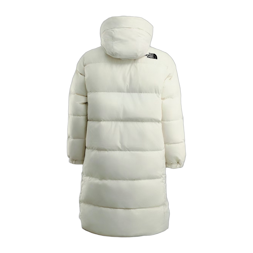 The North Face Colour-Block Long Down Coat – White