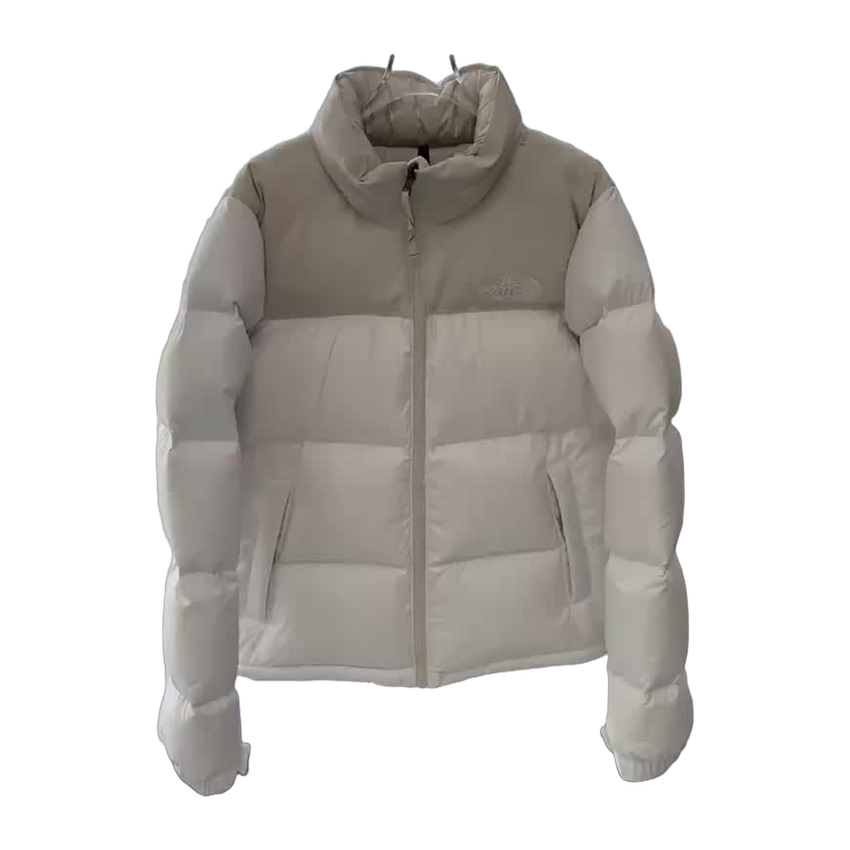 The North Face Stand-Collar Cropped Puffer Jacket – Cream