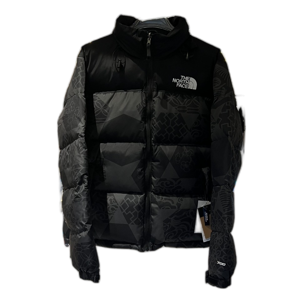The North Face 1996 Nuptse Patterned Puffer Jacket – Black